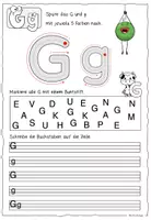 Vorschau - Arbeitsblätter - Buchstabe G g / Buchstabeneinführung - Seite 2