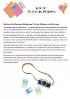 Vorschau - Arbeitsblätter - Deutsch Sachtext "Das Ende des Schuljahres" - Seite 1