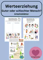 Vorschau - Mal- und Bastelvorlagen - Werteerziehung - Guter oder schlechter Mensch - Deckblatt