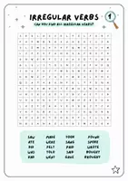 Vorschau - Arbeitsblätter - Irregular Verbs I - Word Search / Suchsel (3 Versionen) - Seite 1