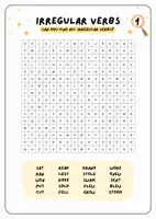 Vorschau - Spiele - Irregular Verbs II - Word Search / Suchsel (3 Versionen) - Seite 1