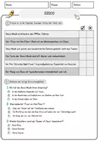 Vorschau - Arbeitsblätter - Disco Arbeitsblätter mit Fragen + Lösungen Musik Lesetext - Seite 2