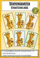 Vorschau - Bildkarten - Stationsschilder Giraffe Giraffenklasse - Deckblatt