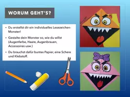Vorschau - Stundenentwürfe - Lesezeichen Monster basteln | Schritt für Schritt Anleitung | Origami Lesezeichen + kreative Gestaltung - Seite 2