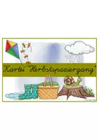 Vorschau - Stationenlernen - Herbstspaziergang - Lese- & Abschreibkartei LA/Lateinische Ausgangsschrift - Seite 1
