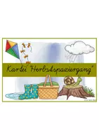 Vorschau - Arbeitsblätter - Herbstspaziergang - Lese- & Abschreibkartei SAS/Schulausgangsschrift - Seite 1
