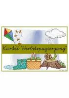 Vorschau - Stationenlernen - Herbstspaziergang - Lese- & Abschreibkartei VA/Vereinfachte Ausgangsschrift - Seite 1