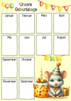 Vorschau - Poster - Mausklasse Geburtstagskalender - Seite 1