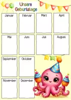 Vorschau - Poster - Oktopusklasse Geburtstagskalender - Seite 1