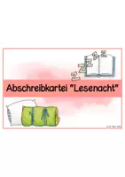 Vorschau - Arbeitsblätter - Lesenacht - Lese- & Abschreibkartei Druckschrift - Seite 1