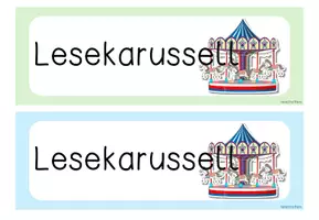Vorschau - Anderer Materialtyp - Lesekarussell (reziprokes Lesen) Rollenkarten + Fächer - Seite 1