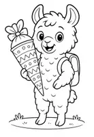 Vorschau - selbst erstellte Cliparts/Grafiken - Ausmalbilder Lama Alpaka passend zu Festen und Jahreszeiten - Seite 2