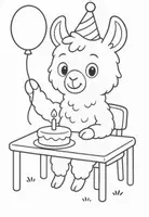 Vorschau - selbst erstellte Cliparts/Grafiken - Ausmalbilder Lama Alpaka passend zu Festen und Jahreszeiten - Seite 3