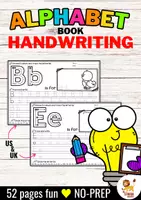 Vista previa - Hojas de trabajo - Alphabet Handwriting Practice Book | English Alfabeto Inglés Bundle - Portada