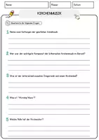 Vorschau - Arbeitsblätter - Kirchenmusik Arbeitsblätter mit Fragen + Lösungen Musik Leseverstehen und Wortschatz - Seite 3