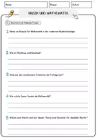 Vorschau - Arbeitsblätter - Musik und Mathematik Arbeitsblätter mit Fragen + Lösungen Musik Leseverstehen und Wortschatz - Seite 3