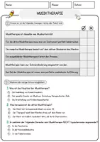 Vorschau - Arbeitsblätter - Musiktherapie Arbeitsblätter mit Fragen + Lösungen Musik Leseverstehen und Wortschatz - Seite 2
