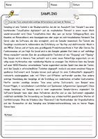 Vorschau - Arbeitsblätter - Sampling Arbeitsblätter mit Fragen + Lösungen Musik Lesetext - Seite 1