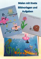 Vorschau - Mal- und Bastelvorlagen - Malen mit Knete - Bildervorlagen und Aufgaben - Deckblatt
