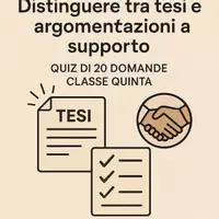anteprima - Quiz - Quiz: Distinguere tra tesi e argomentazioni - Pagina di copertina