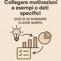 anteprima - Quiz - Quiz: Collegare motivazioni a esempi o dati specifici - Pagina di copertina