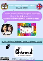 Aperçu - Jeux - HOUSEHOLD CHORES & PRESENT SIMPLE – Board Game - Page 3