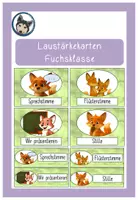 Vorschau - Präsentationen/Tafelbilder - Lautstärkekarten Fuchsklasse #Klassentier - Deckblatt