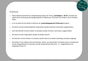 Vorschau - Fördermaterial/Inklusion - Fliegenklatschenspiel: Schulkinder zählen / Zahlenraum 10 - Seite 1