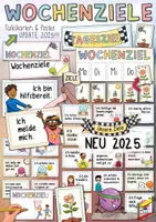 Vorschau - Poster - Unser Wochenziel / Tagesziel Paket - 38 Ziele Zielsetzung Ritual - Deckblatt