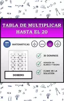 Vista previa - Hojas de trabajo - Domino | Tabla de multiplicar hasta el 20 | Actividad Matemática - Portada