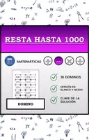 Vista previa - Hojas de trabajo - Domino | Resta hasta 1000 | Actividad Matemática - Portada