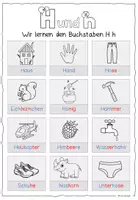 Vorschau - Arbeitsblätter - Buchstabe H h / Buchstabeneinführung - Seite 1