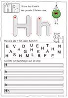 Vorschau - Arbeitsblätter - Buchstabe H h / Buchstabeneinführung - Seite 2