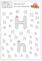 Vorschau - Arbeitsblätter - Buchstabe H h / Buchstabeneinführung - Seite 3