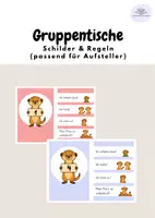 Vorschau - Anderer Materialtyp - Tischschilder Gruppentische (mit Regeln) - Deckblatt