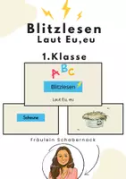 Vorschau - Präsentationen/Tafelbilder - Blitzlesen Klasse 1: Laut Eu - Deckblatt
