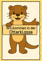 Vorschau - Bildkarten - Willkommensschild Otter Otterklasse - Seite 3