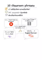 Vorschau - Arbeitsblätter - 20 classroom phrases - leicht editierbar! - Deckblatt