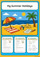 Vorschau - Arbeitsblätter - My Summer Holidays: Differenziert mit Vokabelhilfe - Deckblatt