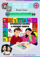 Aperçu - Jeux - HOUSEHOLD CHORES & PRESENT SIMPLE – Board Game - Page de couverture