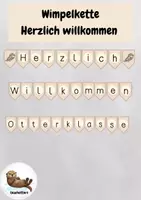 Vorschau - Anderer Materialtyp - Wimpelkette Otterklasse - Herzlich Willkommen - Deckblatt