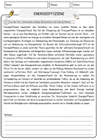 Vorschau - Arbeitsblätter - Energieeffizienz Arbeitsblätter mit Fragen + Lösungen Informatik Lesetext - Seite 1