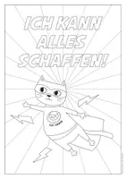 Vorschau - Mal- und Bastelvorlagen - Mutmacher Poster – positive Affirmation – zum Ausmalen - Seite 1