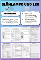 Vorschau - Stundenentwürfe - Arbeitsheft Glühlampe und LED Aufbau und Funktionsweise - Deckblatt