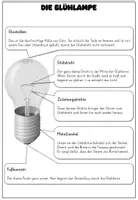Vorschau - Stundenentwürfe - Arbeitsheft Glühlampe und LED Aufbau und Funktionsweise - Seite 1
