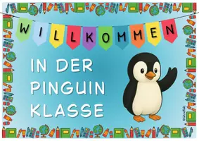 Vorschau - Mal- und Bastelvorlagen - Willkommen in der Pinguin Klasse – Türschilder zum Verlieben - Seite 2