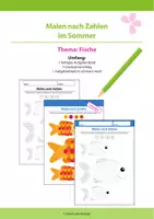 Vorschau - Arbeitsblätter - Malen nach Zahlen - sommerlicher Zahlenspaß mit Fischen - Deckblatt