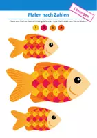 Vorschau - Arbeitsblätter - Malen nach Zahlen - sommerlicher Zahlenspaß mit Fischen - Seite 2