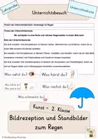 Vorschau - Stundenentwürfe - Lehrprobe / Unterrichtsentwurf - Bildrezeption Regenbild, Standbilder - Deckblatt