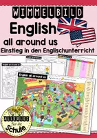 Vorschau - Unterrichtsreihen - Wimmelbild: English all around us - Einstieg in den Englischunterricht mit Anglizismen - Deckblatt